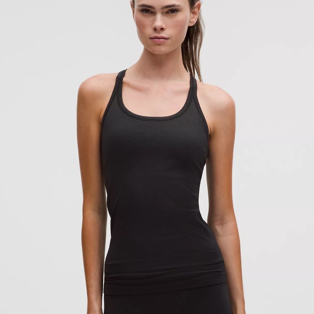 lululemon athletica Ebb to Street Tank Top Ribbed size 12 built in bra